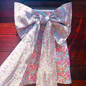 LoveShackFancy - Rhoswen Liberty Fabric Bow Mini Dress - Citrus Bloom Size OO